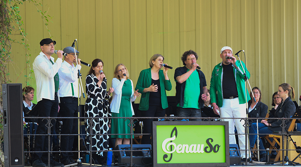 Konzert der Bläservereinigung am Schlossgarten in Münster am 7.5.2023